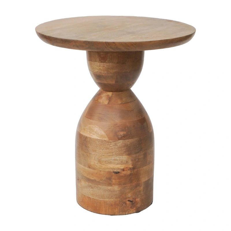 Sagebrook Home Table d'appoint sablier en bois de manguier - 16 x 16 x 19