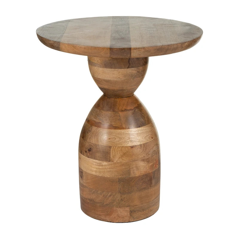 Sagebrook Home Table d'appoint sablier en bois de manguier - 16 x 16 x 19