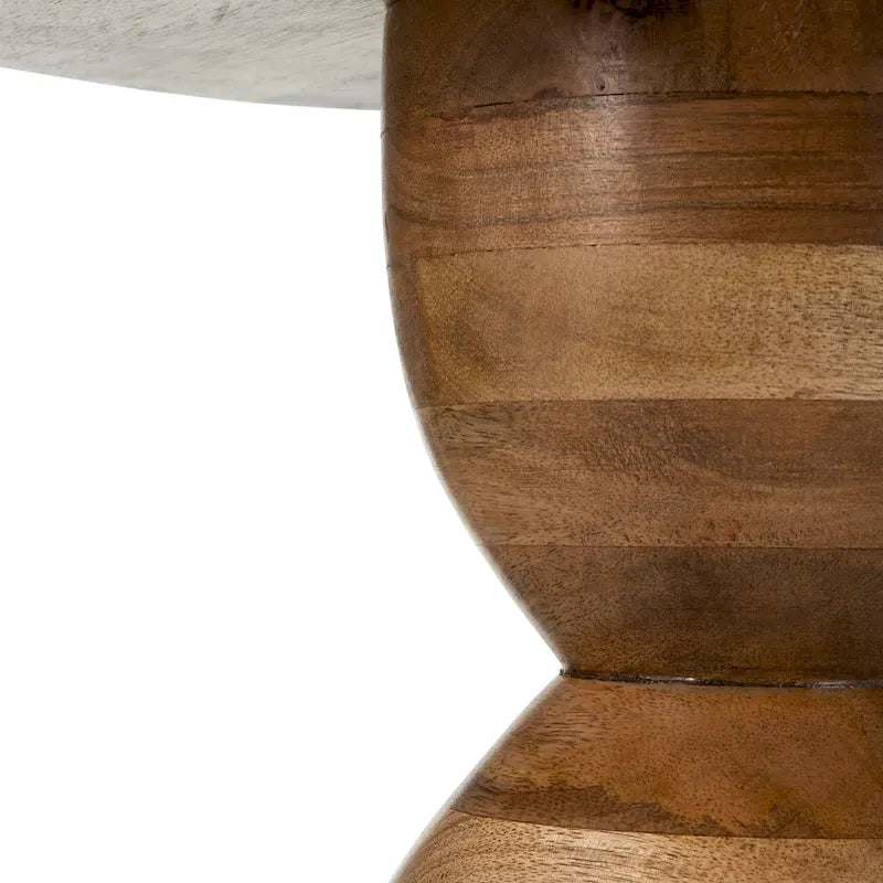Sagebrook Home Table d'appoint sablier en bois de manguier - 16 x 16 x 19