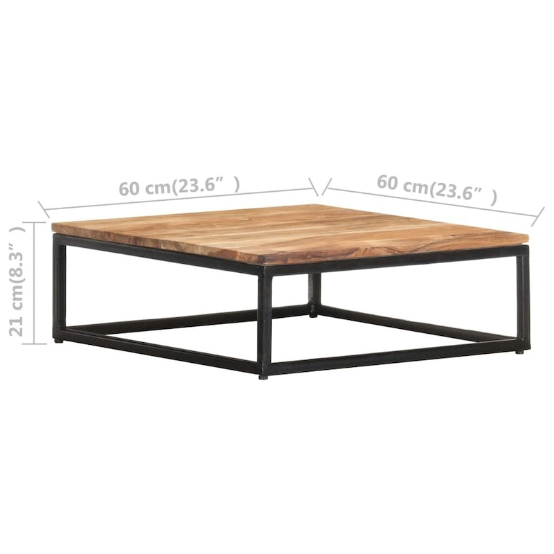 vidaXL Tables basses gigognes 2 pcs Bois d'acacia massif