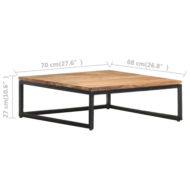 vidaXL Tables basses gigognes 2 pcs Bois d'acacia massif