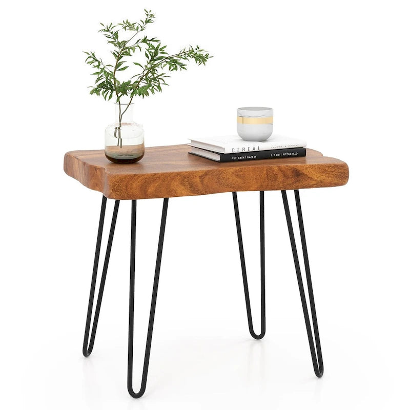 Table d'appoint en teck recyclé