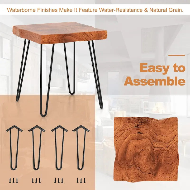 Table d'appoint en teck recyclé