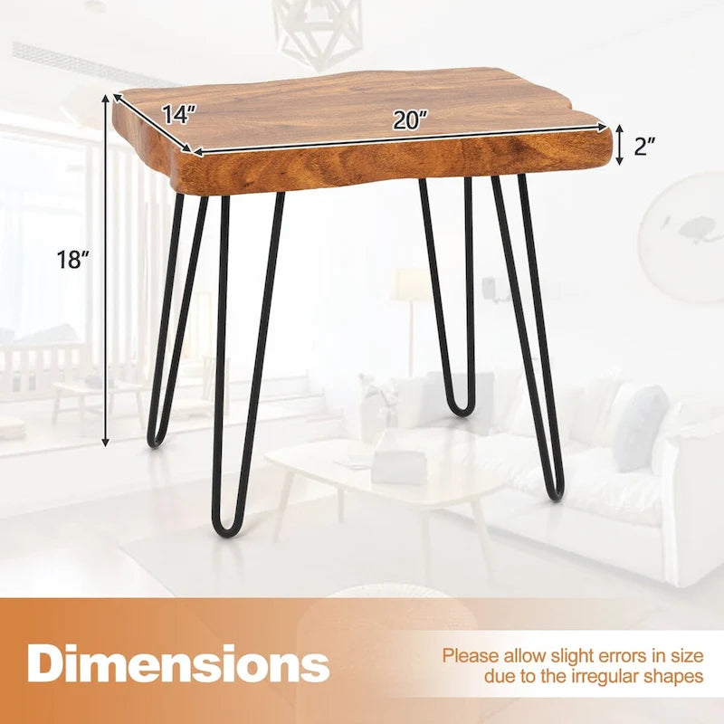 Table d'appoint en teck recyclé