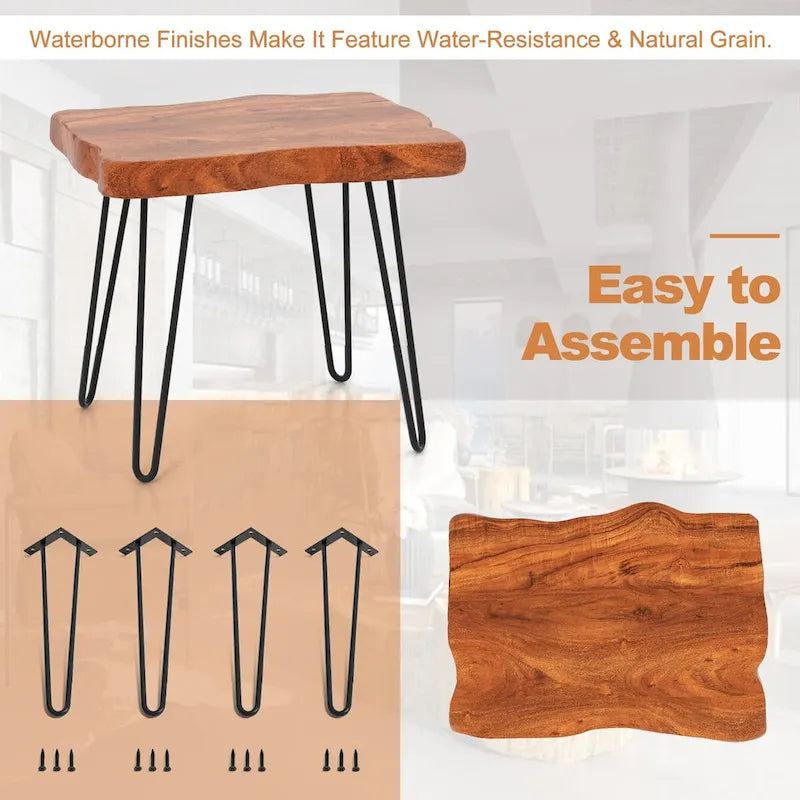Table d'appoint en teck recyclé