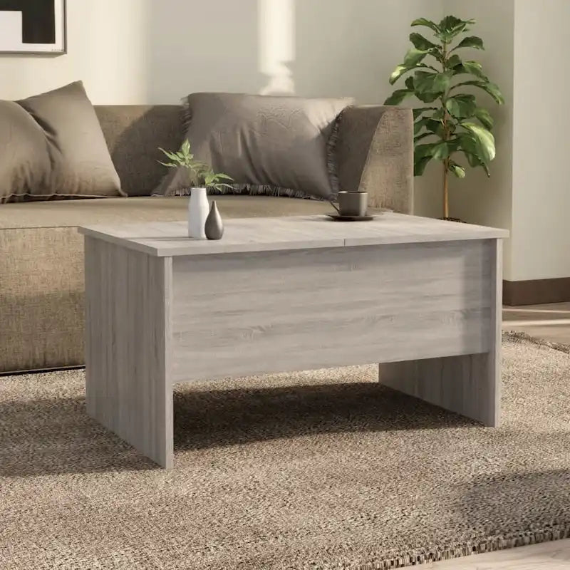 vidaXL Table Basse Relevable Table d'appoint Table d'appoint pour Canapé Bois d'ingénierie - 80 x 50 x 42,5 cm