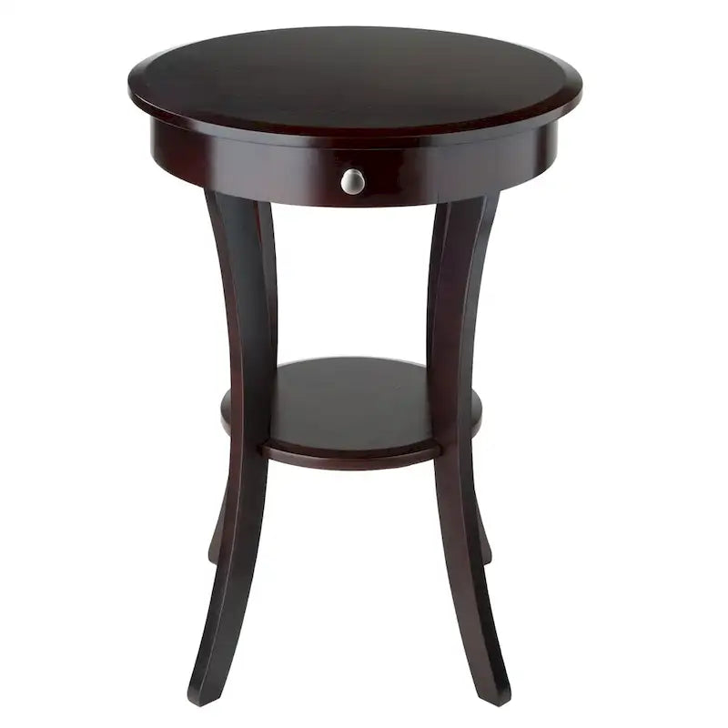 Table d'appoint ronde Sasha, Cappuccino - 20L x 20P x 27H.