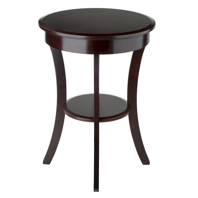 Table d'appoint ronde Sasha, Cappuccino - 20L x 20P x 27H.