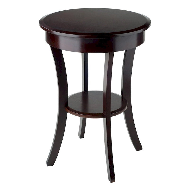 Table d'appoint ronde Sasha, Cappuccino - 20L x 20P x 27H.