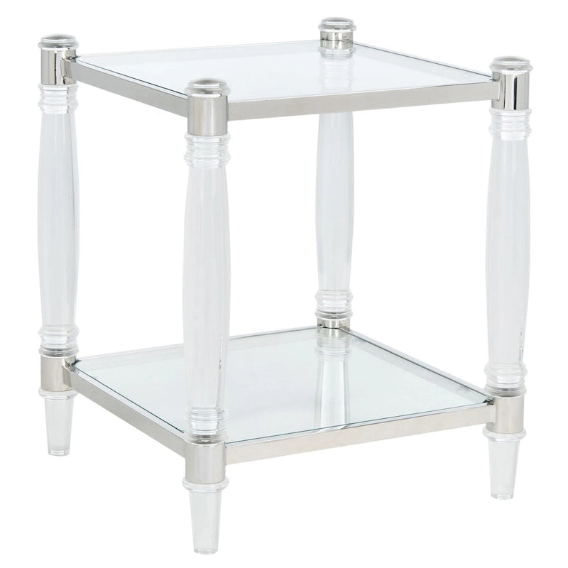 SAFAVIEH Couture Lirie Table d'appoint en acrylique - 20 L x 20 P x 24 H - 20Lx20Px24H