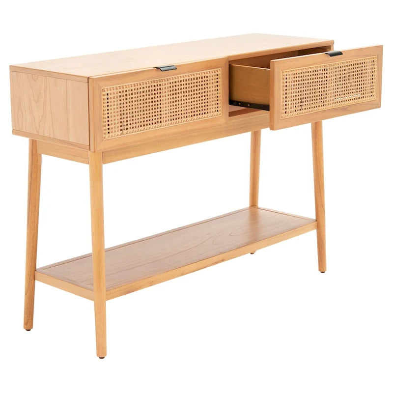 Console 2 tiroirs en rotin Capitola SAFAVIEH - 42 po L x 14 po P x 31 po H - 42Lx14Px31H