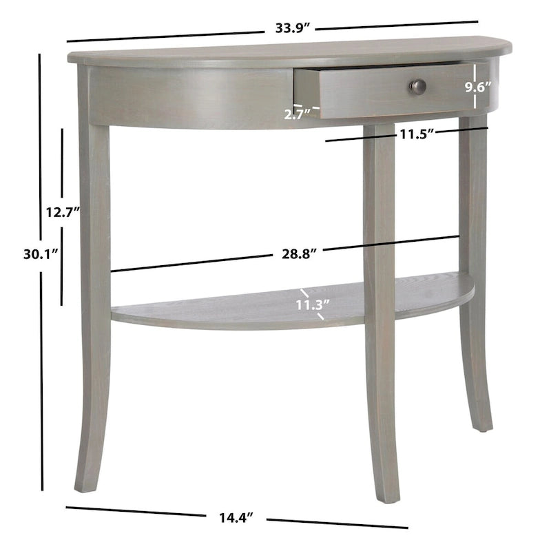 SAFAVIEH Sada Console gris cendré - 33.9 x 14.4 x 30.1 - 33.9 x 14.4 x 30.1 - 34Lx14Px30H