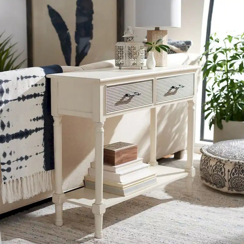 SAFAVIEH Sinda Console 2 tiroirs - 35,5 L x 13 P x 29,5 H - 36Lx13Px30H