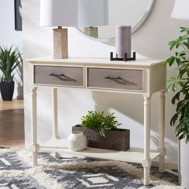 SAFAVIEH Sinda Console 2 tiroirs - 35,5 L x 13 P x 29,5 H - 36Lx13Px30H