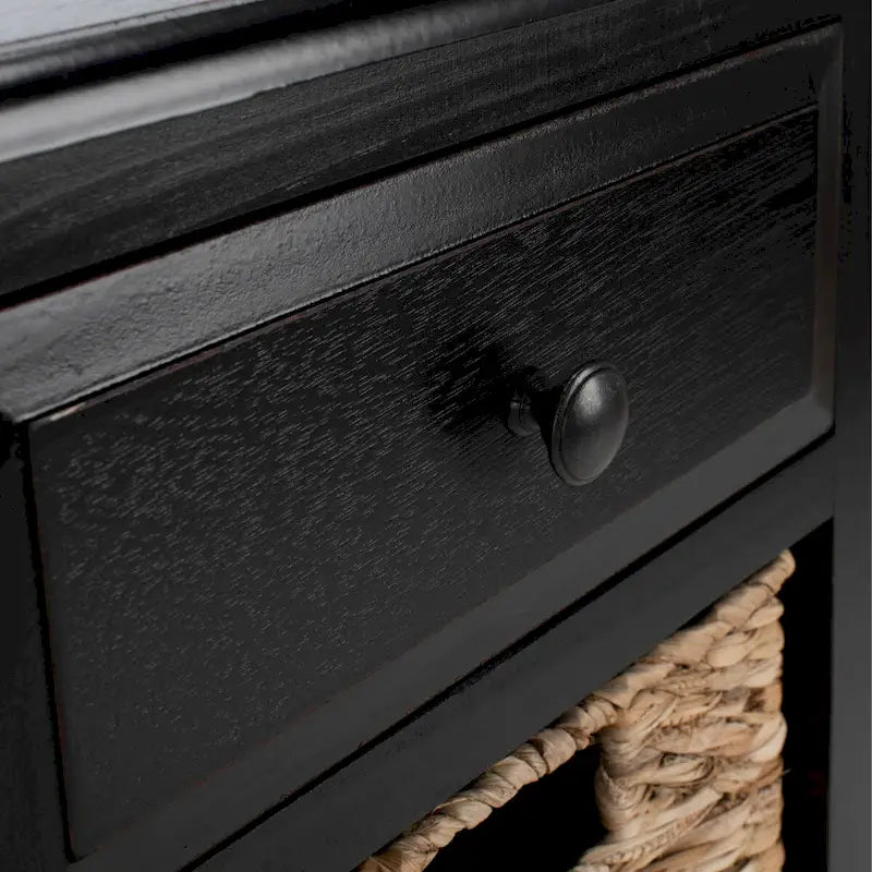 Table de rangement à 4 tiroirs Safavieh Hermine, aspect vieilli, noire - 15 x 11,8 x 35,8 - 15Lx12Px36H