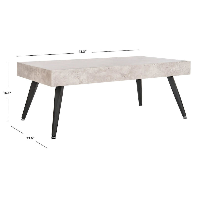 SAFAVIEH Clevie Table Basse Moderne - 43.3 x 23.6 x 16.5 - 43Lx24Px17H
