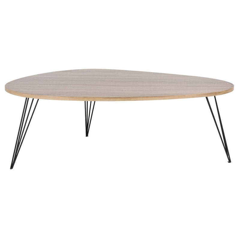 Table basse SAFAVIEH Louann finition chêne/noir - 44 x 31.5 x 15.6 - 44x32x16H