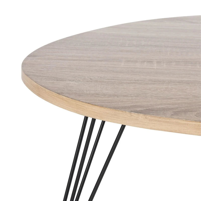 Table basse SAFAVIEH Louann finition chêne/noir - 44 x 31.5 x 15.6 - 44x32x16H
