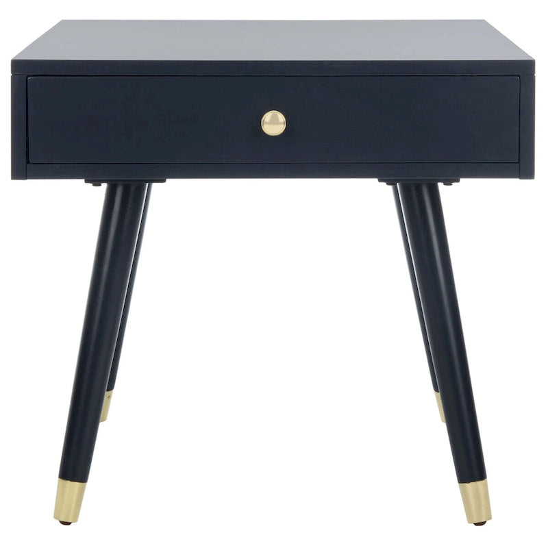 Table d'appoint Sunny Mid-Century de SAFAVIEH avec capuchon doré - 24 x 24 x 22,3 - 24 larg. x 24 prof. x 22 haut.