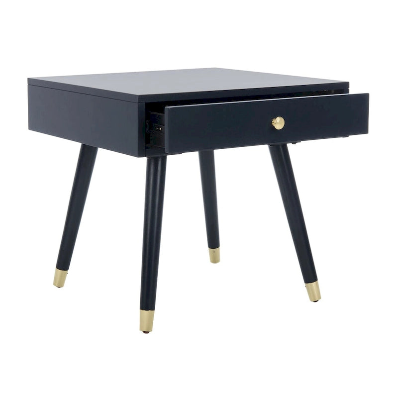 Table d'appoint Sunny Mid-Century de SAFAVIEH avec capuchon doré - 24 x 24 x 22,3 - 24 larg. x 24 prof. x 22 haut.