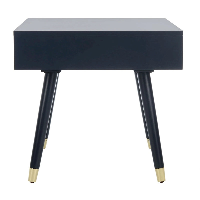 Table d'appoint Sunny Mid-Century de SAFAVIEH avec capuchon doré - 24 x 24 x 22,3 - 24 larg. x 24 prof. x 22 haut.