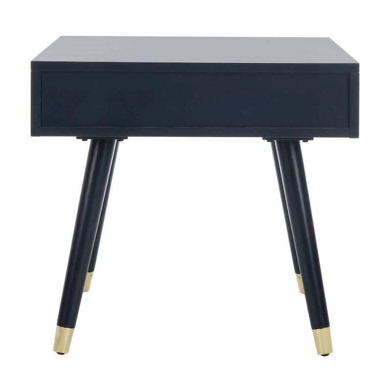 Table d'appoint Sunny Mid-Century de SAFAVIEH avec capuchon doré - 24 x 24 x 22,3 - 24 larg. x 24 prof. x 22 haut.