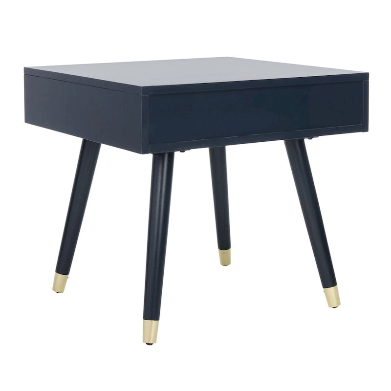 Table d'appoint Sunny Mid-Century de SAFAVIEH avec capuchon doré - 24 x 24 x 22,3 - 24 larg. x 24 prof. x 22 haut.