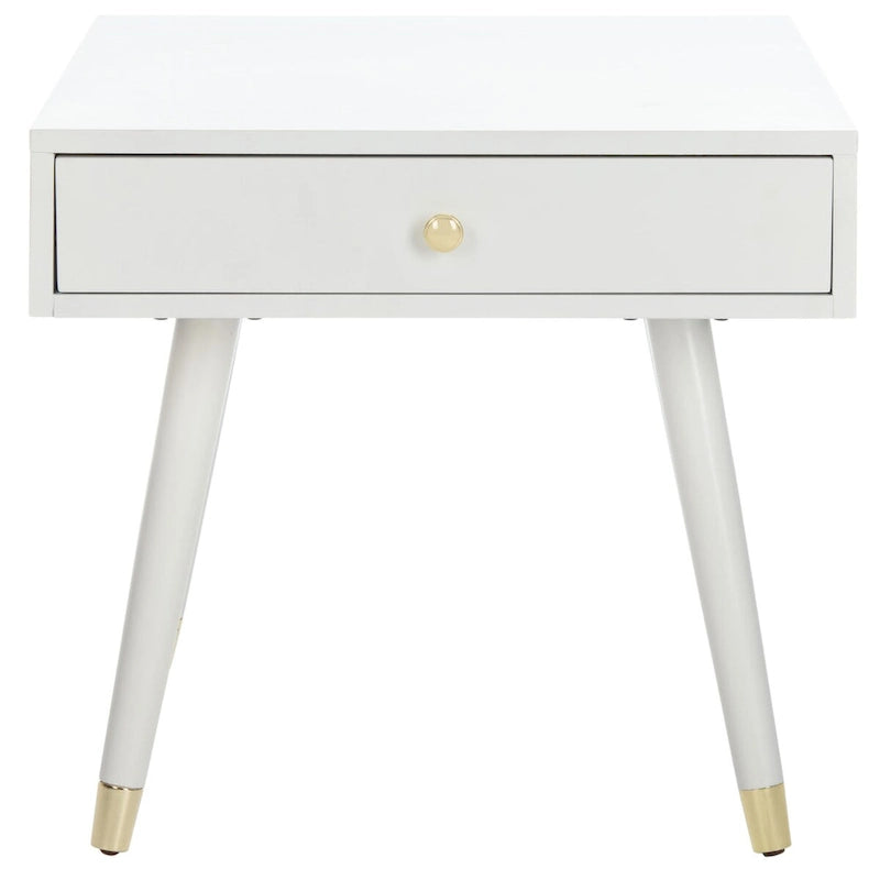Table d'appoint Sunny Mid-Century de SAFAVIEH avec capuchon doré - 24 x 24 x 22,3 - 24 larg. x 24 prof. x 22 haut.