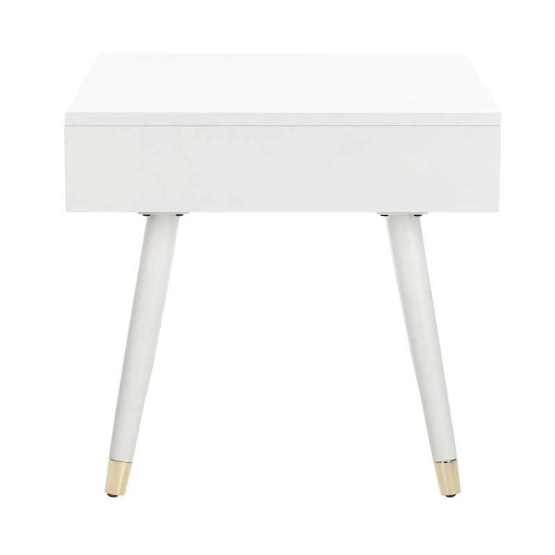 Table d'appoint Sunny Mid-Century de SAFAVIEH avec capuchon doré - 24 x 24 x 22,3 - 24 larg. x 24 prof. x 22 haut.