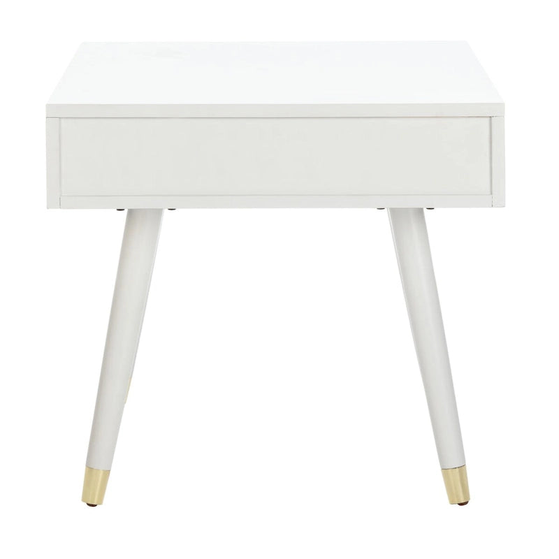 Table d'appoint Sunny Mid-Century de SAFAVIEH avec capuchon doré - 24 x 24 x 22,3 - 24 larg. x 24 prof. x 22 haut.