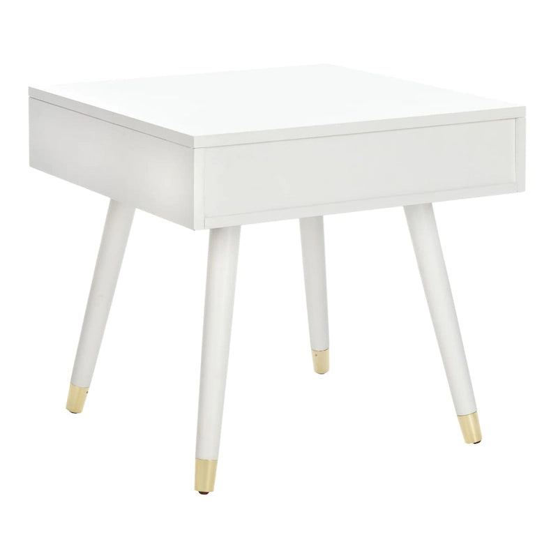 Table d'appoint Sunny Mid-Century de SAFAVIEH avec capuchon doré - 24 x 24 x 22,3 - 24 larg. x 24 prof. x 22 haut.