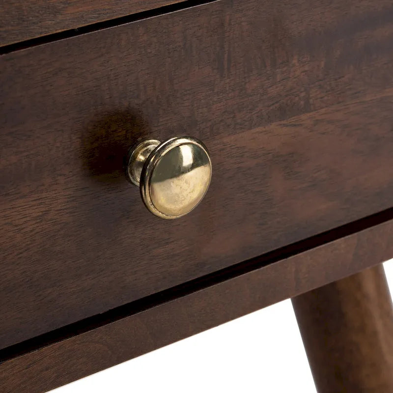 Table d'appoint Sunny Mid-Century de SAFAVIEH avec capuchon doré - 24 x 24 x 22,3 - 24 larg. x 24 prof. x 22 haut.