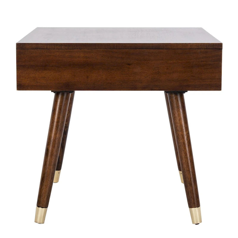 Table d'appoint Sunny Mid-Century de SAFAVIEH avec capuchon doré - 24 x 24 x 22,3 - 24 larg. x 24 prof. x 22 haut.