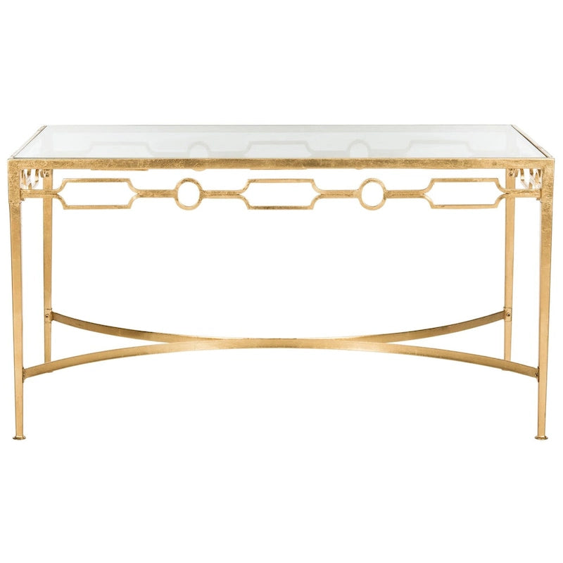 SAFAVIEH Mihaiela Table basse rétro feuille d'or - 41Lx24Px22H