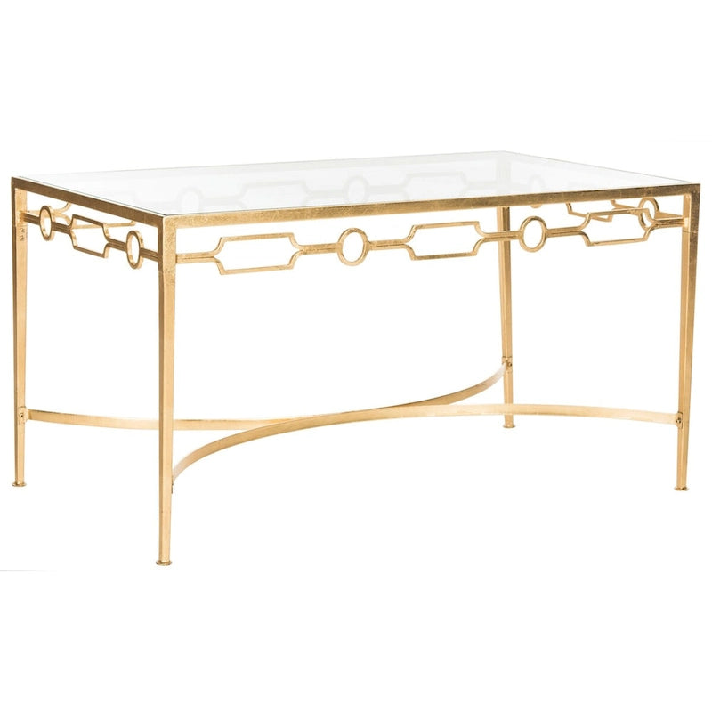 SAFAVIEH Mihaiela Table basse rétro feuille d'or - 41Lx24Px22H