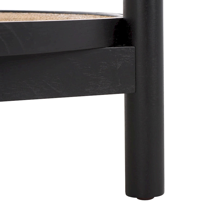 Table basse SAFAVIEH Couture Falak à 2 niveaux en rotin et verre – 35 po larg. x 35 po prof. x 18 po haut. – 35 larg. x 35 prof. x 18 haut.
