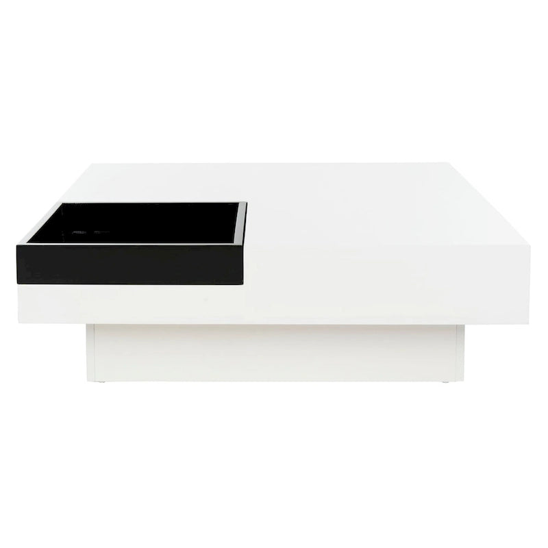 Table basse Phylis blanche/noire SAFAVIEH - 89,9 x 89,9 x 30 cm - 89,9 l x 89,9 P x 30 H cm