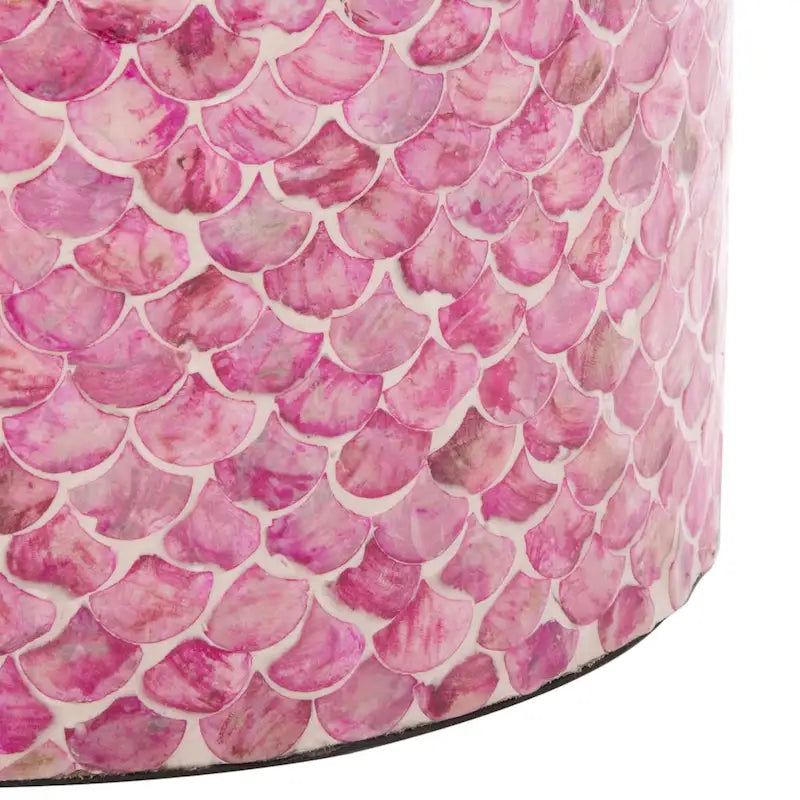 SAFAVIEH Rilla Table d'appoint ronde rose foncé - 13,8 L x 13,8 l x 19,7 H - 14Wx14Px20H