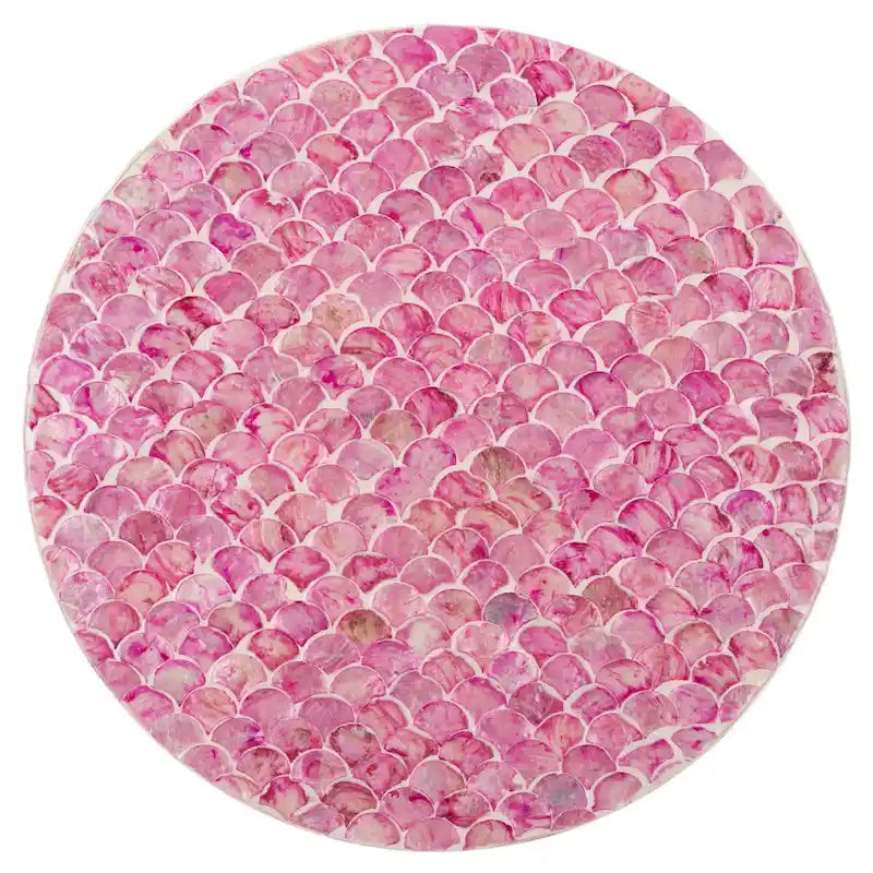 SAFAVIEH Rilla Table d'appoint ronde rose foncé - 13,8 L x 13,8 l x 19,7 H - 14Wx14Px20H