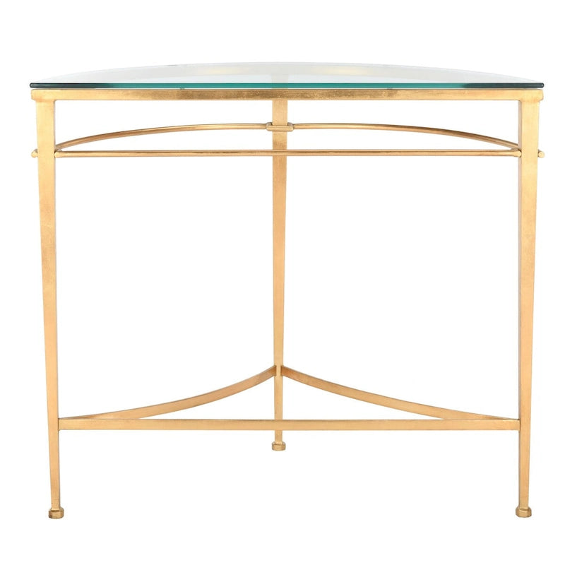 Console SAFAVIEH Couture Zelda en verre, doré antique - 36 po L x 15 po P x 31 po H - 36L x 15P x 31H