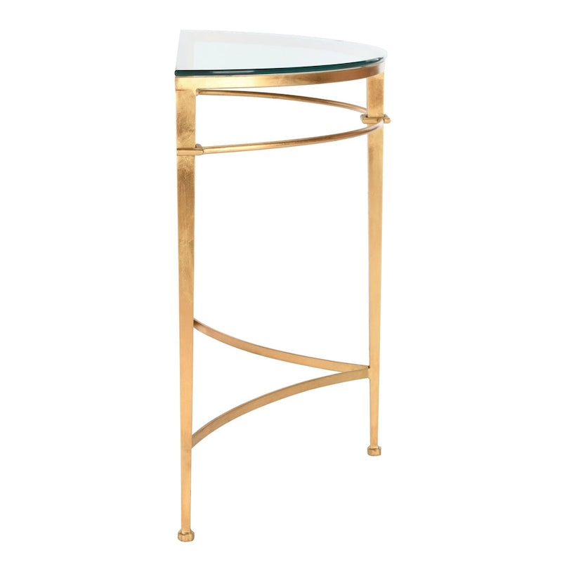 Console SAFAVIEH Couture Zelda en verre, doré antique - 36 po L x 15 po P x 31 po H - 36L x 15P x 31H