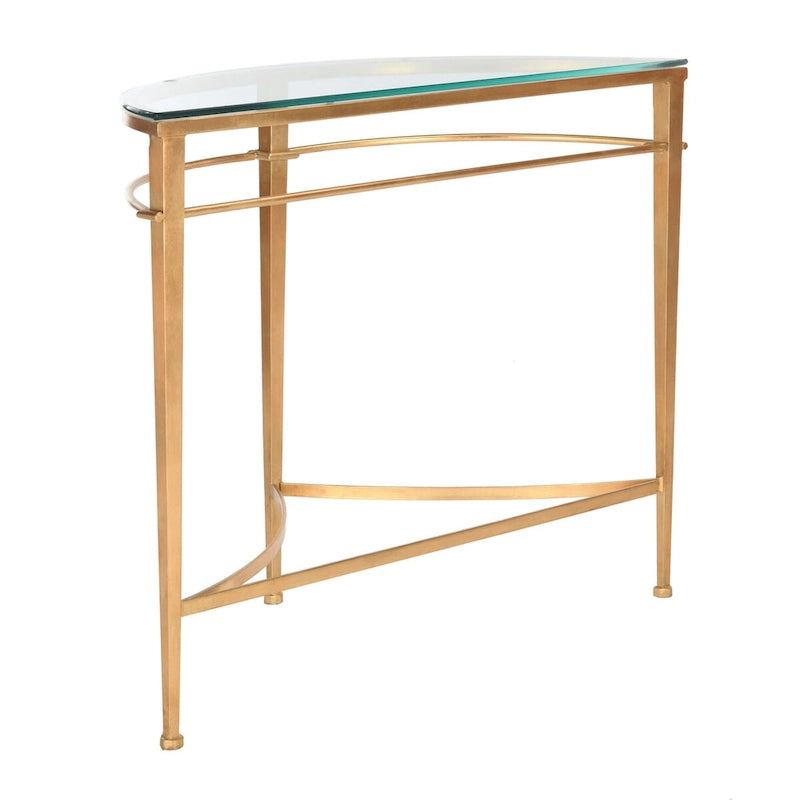 Console SAFAVIEH Couture Zelda en verre, doré antique - 36 po L x 15 po P x 31 po H - 36L x 15P x 31H