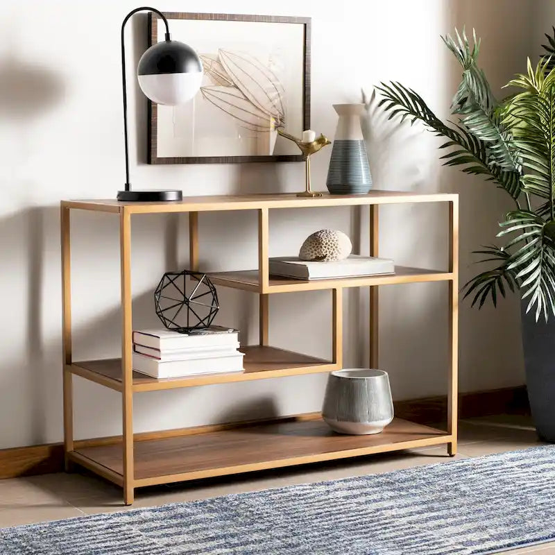SAFAVIEH Fannye Table console géométrique - 42 x 16 x 30,3 - 42 larg. x 16 prof. x 30 haut.