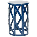 Tabouret en fer à treillis gris Soultana de SAFAVIEH - 14 x 14 x 20.7 - 14 larg. x 14 prof. x 20 haut.