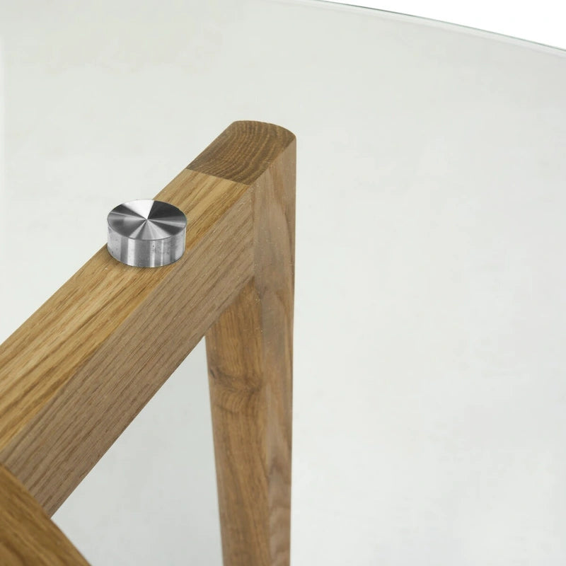 Table basse ronde en verre SAFAVIEH Rachelle Mid-Century - 35,4 x 35,4 x 17,7 - 35L x 35P x 18H