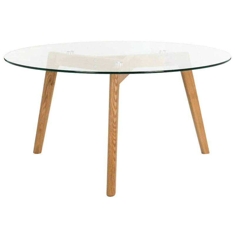 Table basse ronde en verre SAFAVIEH Rachelle Mid-Century - 35,4 x 35,4 x 17,7 - 35L x 35P x 18H