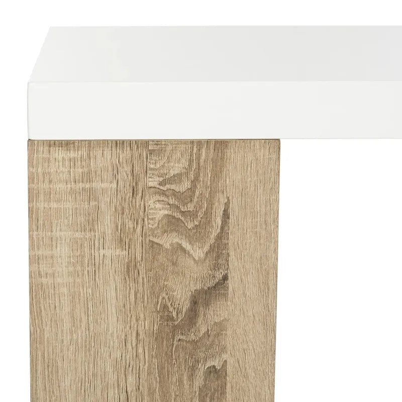 Table Basse Scandinave en Laque avec Rangement Latéral SAFAVIEH Shelva - 47,3 x 23,5 x 15 - 47Lx24Px15H