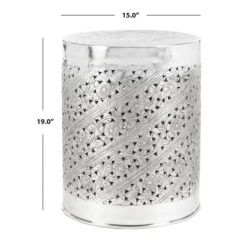 Table d'appoint Dianna SAFAVIEH - Argent - 15 x 15 x 19 - 15Lx15Px19H
