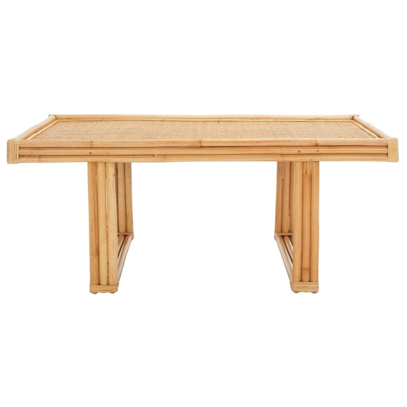 SAFAVIEH Gerdhilde Table basse rectangulaire en rotin, style bohème tropical et côtier - 47 po L x 24 po P x 18 po H - 47L x 24P x 18H