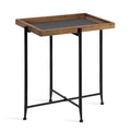 Table d'appoint Kate and Laurel Macabe en bois et fer - 19,75x13,5x23,25